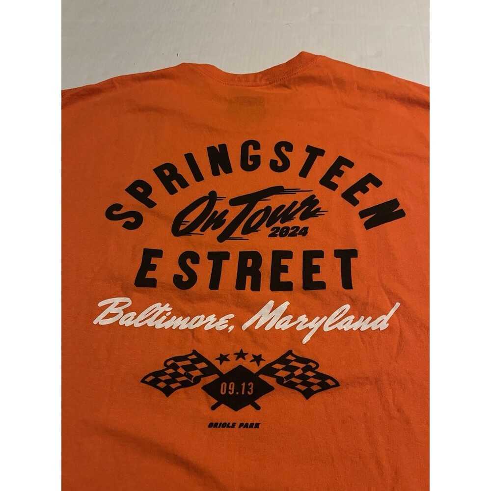 RARE 2024 Bruce Springsteen E Street Baltimore Camden Yards Tour T-Shirt LARGE